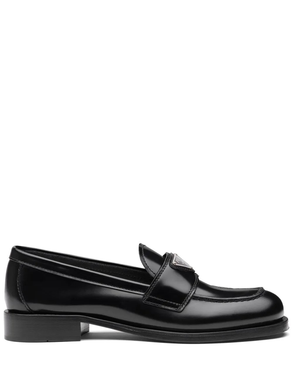 Prada Loafers Met Logoplakkaat - Farfetch | Farfetch Global