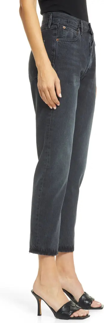 AGOLDE Riley High Waist Crop Straight Leg Jeans | Nordstrom | Nordstrom