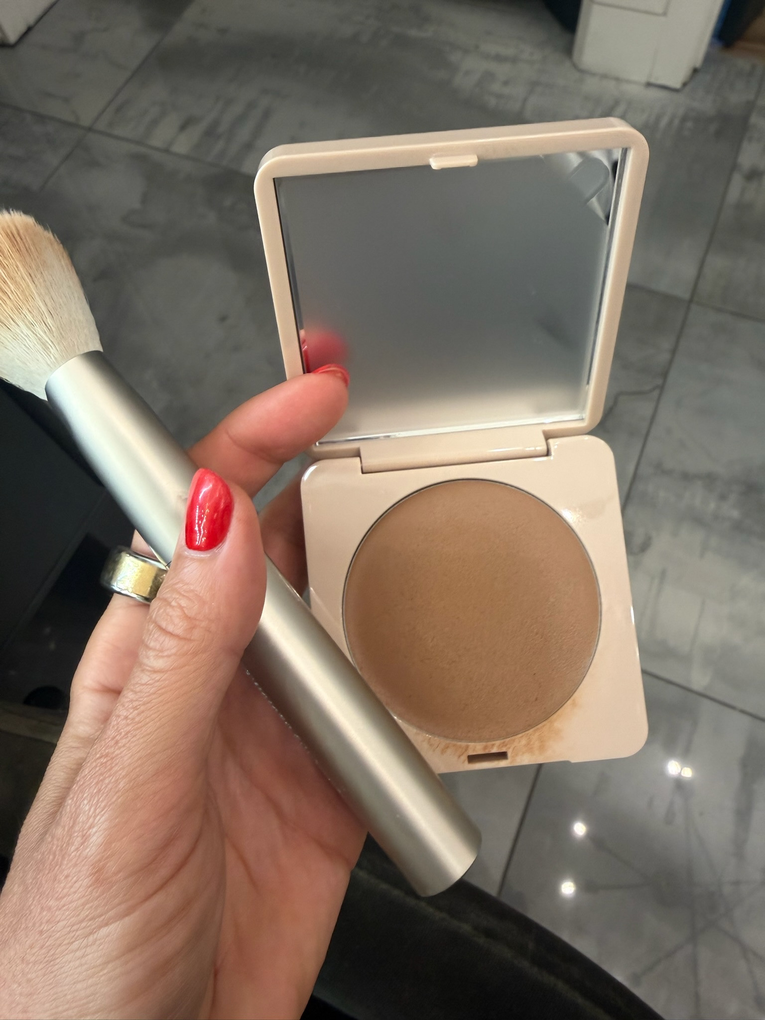NEW makeup finds I can't stop reaching for as a 40 year old girl! 💋 Mature skin approved and honestly some of the best stuff I've found this year. 🤍 

Luxury beauty, grwm, bronzer, makeup brush 

Summer Friday cream bronzer - shade DUNE
Concealer Pen - shade 07 LIGHT
Brightening blush - shade SHY AT FIRST
Prada blush - shade TOUCH
Daness Myricks Blurring Balm - shade 4 YUMMY
Eyebrow Gel - shade RICH TAUPE

#LTKgrwm #LTKOver40 #LTKBeauty