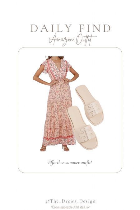 Amazon outfit for summer, summer dress, Tory Burch sandals, summer style

#LTKSeasonal #LTKStyleTip #LTKFindsUnder50
