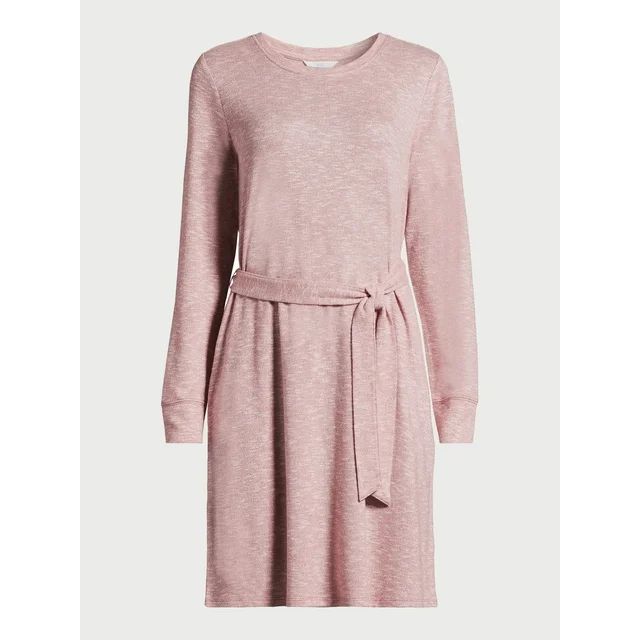 Time and Tru Women's Hacci Knit Midi Dress, Sizes XS-XXXL - Walmart.com | Walmart (US)