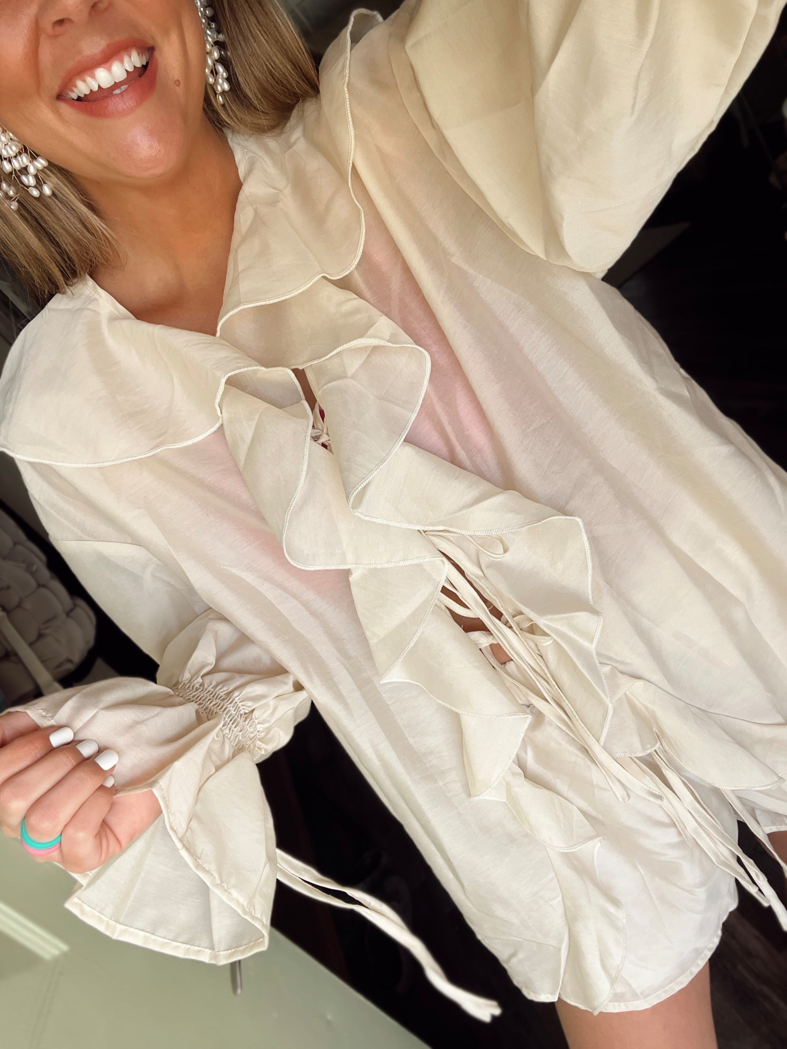 This ruffle two piece matching set is perfect for this transitional weather! @Chicwish #matchingset #ruffles #2piece 

@LINNY CO with the cutest earrings of all time!! Super light weight, I wesr this pair allllll the time! #pearls 

#LTKgrwm #LTKSeasonal #LTKootd