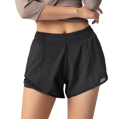 Anna-Kaci Active Women's Workout Shorts Athletic Sports Running Shorts Active Yoga Gym Sport Shorts-Small, Black | Target