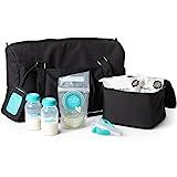 Evenflo Feeding Black Pumping Accessories Tote for Breastfeeding - with Milk Collection Bottles, Bag | Amazon (US)