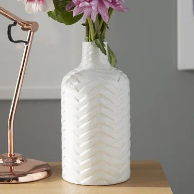 Mistana Traditional White Ceramic Vase | Wayfair North America