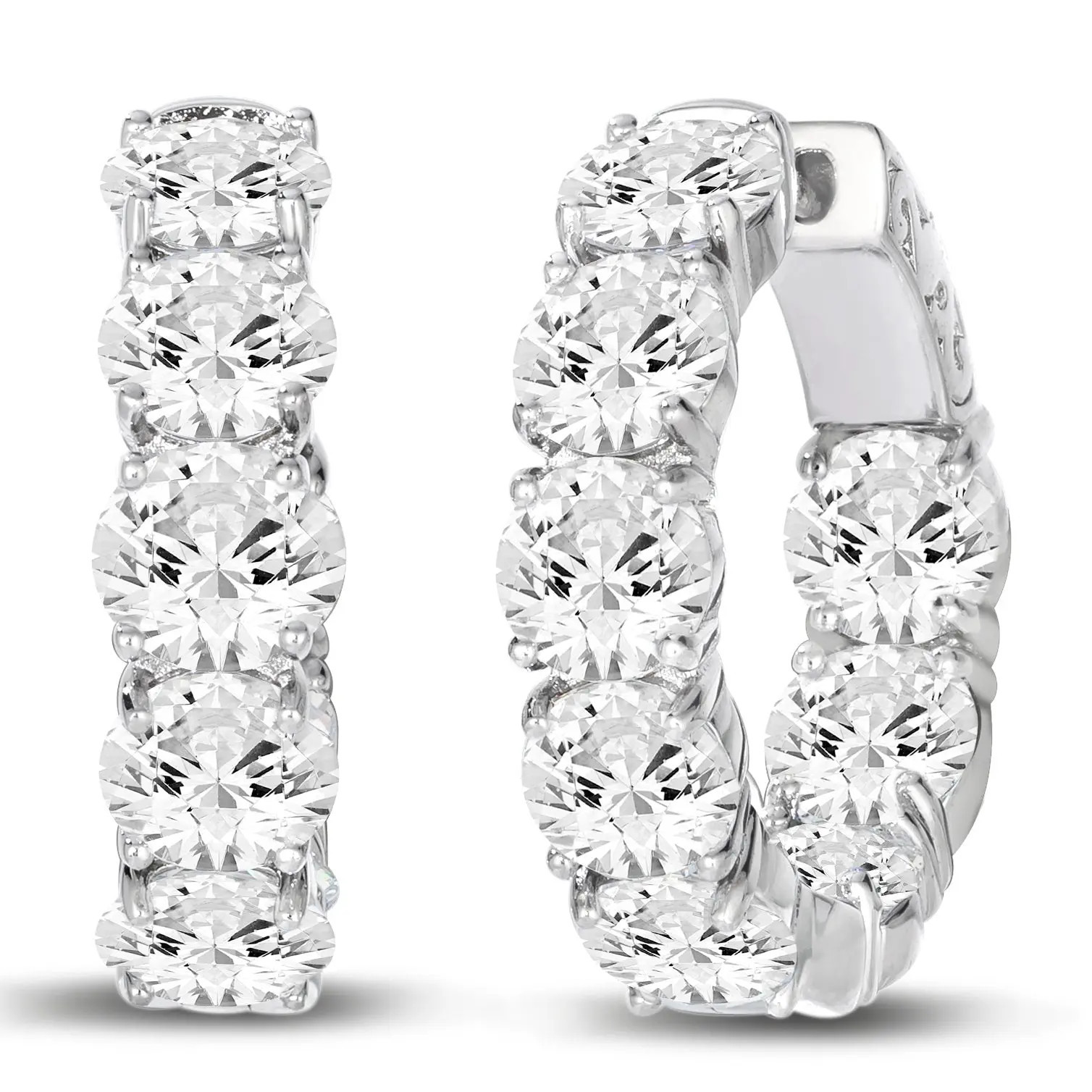 5 Carat Inside Out Short Hoops by Kathy Hilton | Anna Zuckerman