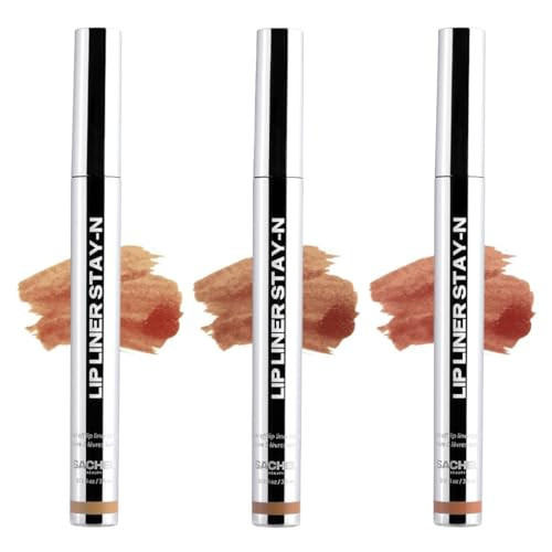 Sacheu Lip Liner Stay-N - Peel Off Lip Liner Tattoo, Peel Off Lip Stain, Long Lasting Lip Stain Peel Off, Infused with Hyaluronic Acid & Vitamin E, For All Skin Types, Deep Bundle | Amazon (US)