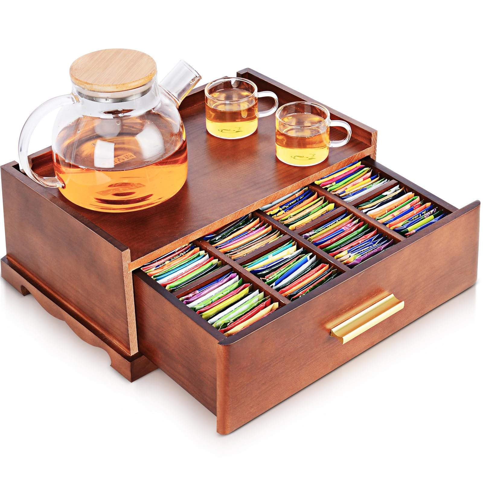 Tea Bag Organizer, Tea Organizers and Storage, Tea Box Organizer Storage Box, Tea Station Organiz... | Amazon (US)