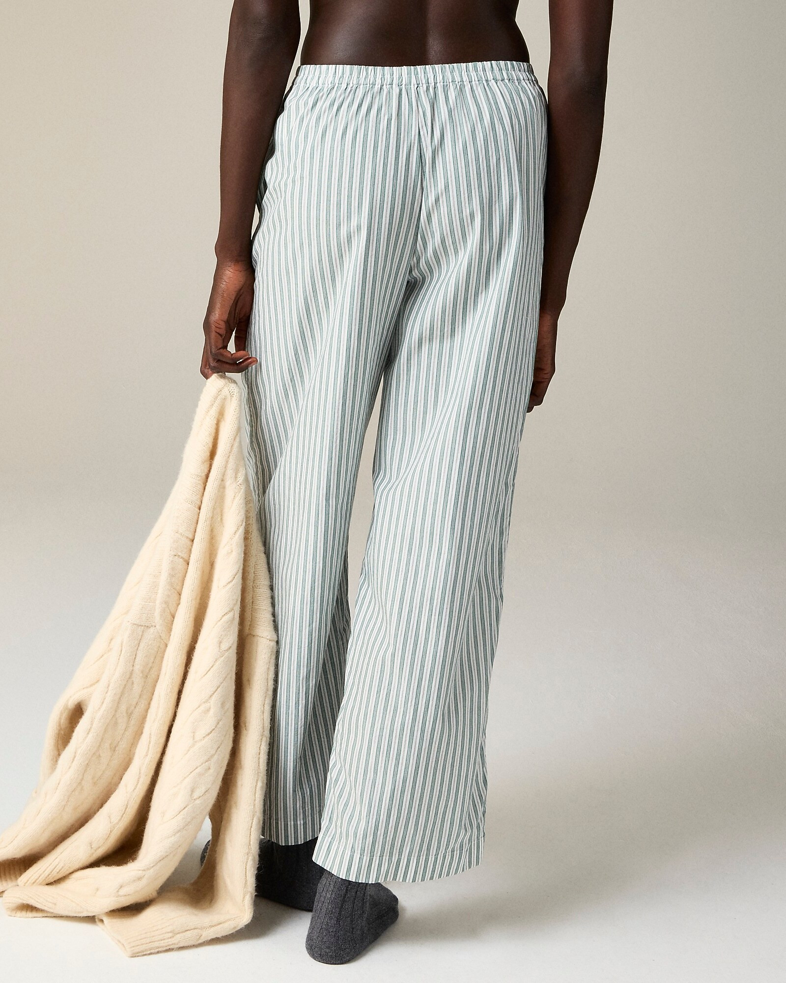 Cotton poplin pajama pant in stripe | J. Crew US
