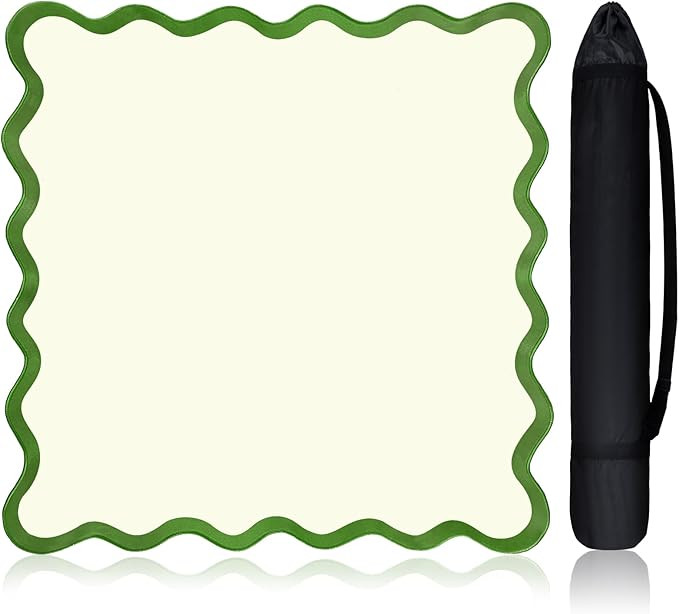 Scalloped Mahjong Mat Set 31.5" x 31.5" Cute Aesthetic Anti Slip Noise Reduction Games Table Cove... | Amazon (US)