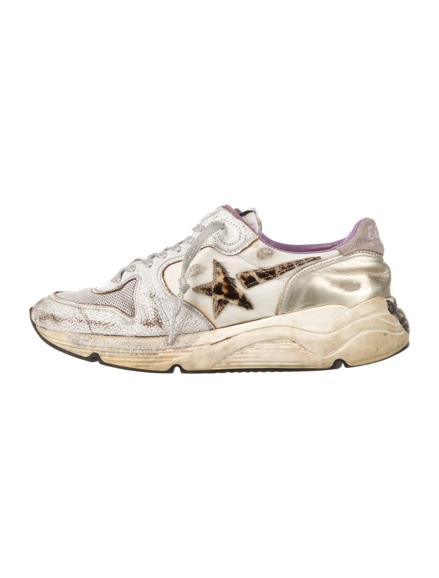Leather Printed Athletic Sneakers | The RealReal