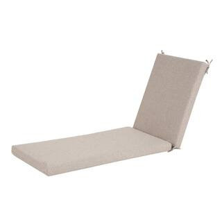 23 in. x 75 in. Outdoor Patio Chaise Lounge Cushion in Beige (Set of 1) | The Home Depot