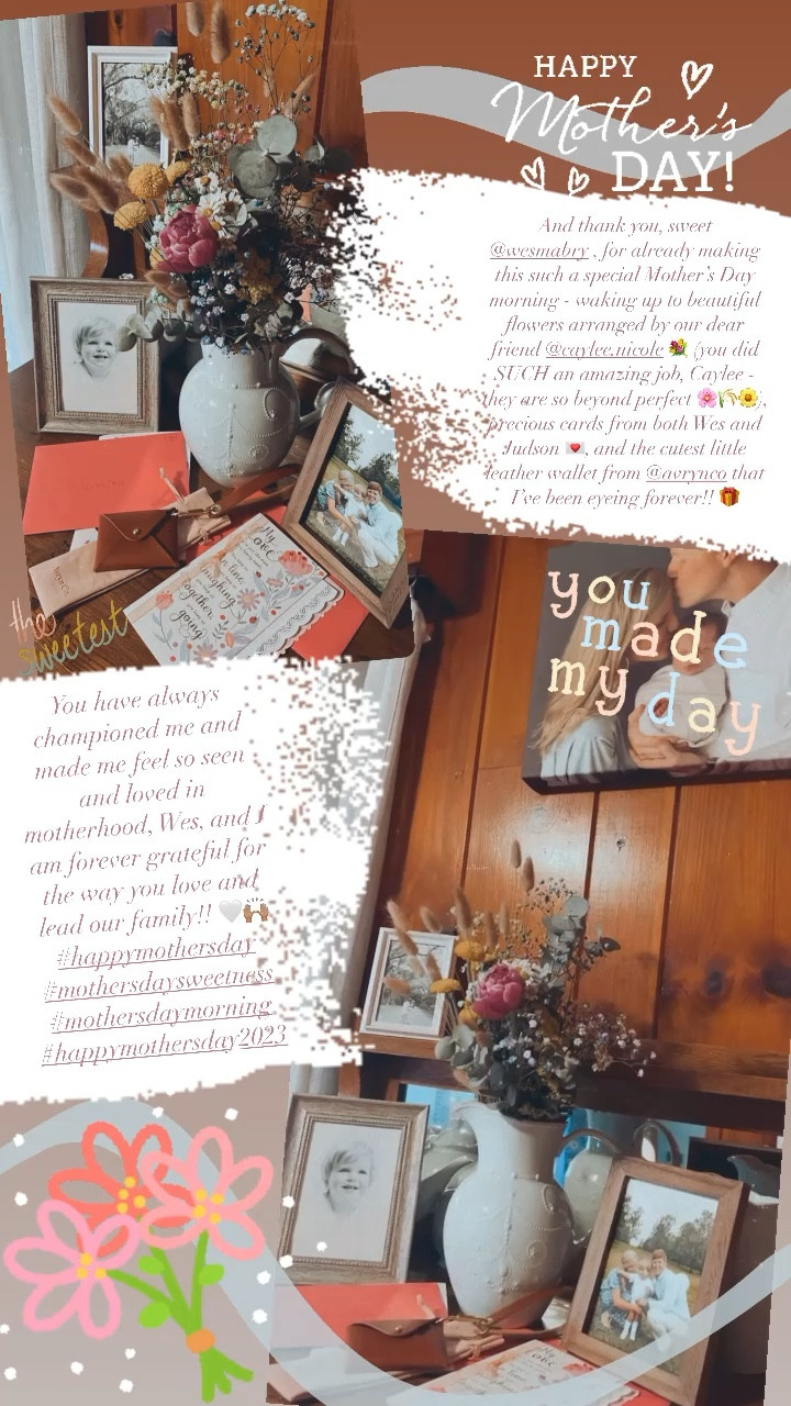 You have always championed me and made me feel so seen and loved in motherhood, Wes, and I am forever grateful for the way you love and lead our family!! 🤍🙌🏽 #happymothersday #mothersdaysweetness #mothersdaymorning #happymothersday2023 