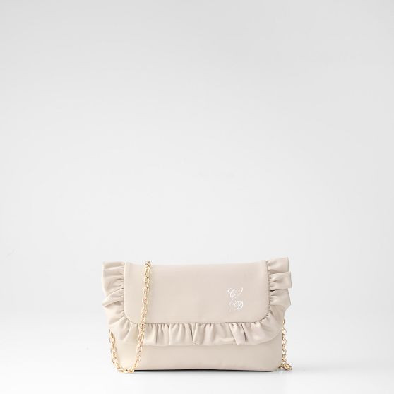 Satin Ruffle Clutch | Mark and Graham