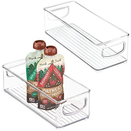 Click for more info about mDesign Small Plastic Kitchen Storage Container Bins with Handles for Organization in Pantry, Cabine