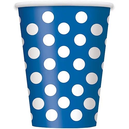 12oz Polka Dot Paper Cups, Royal Blue, 6ct | Walmart (US)