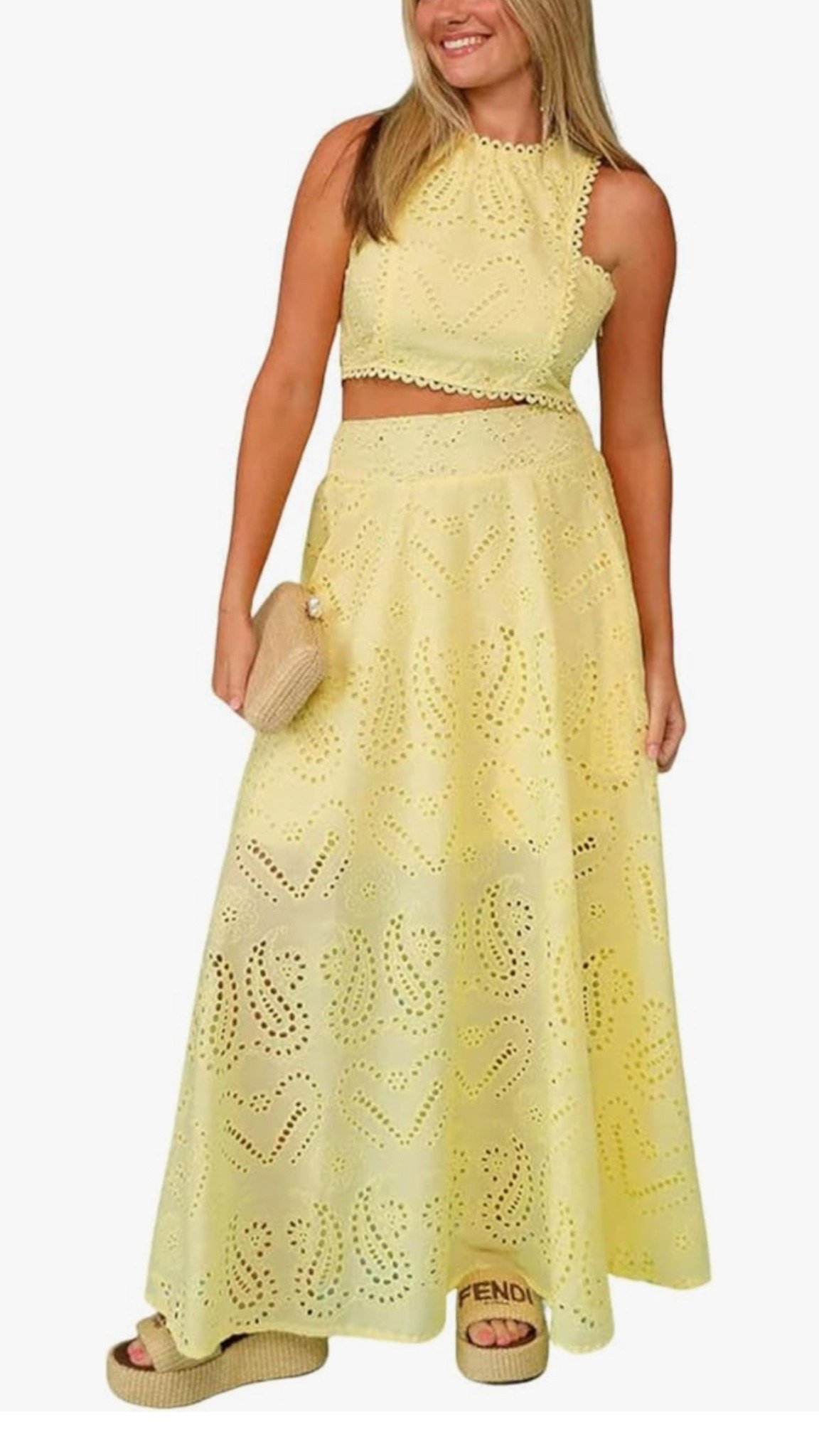 Two piece eyelet dress. Great for any summer birthday, baby shower, or bridal shower, or even a wedding. 
5’1, 115 pounds
Wearing a x-small 

#LTKStyleTip #LTKPetite #LTKFindsUnder50