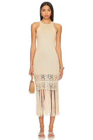 Tularosa Lucaya Dress in Tan from Revolve.com | Revolve Clothing (Global)