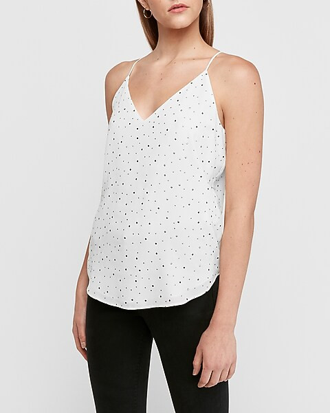 metallic embellished dot downtown cami | Express
