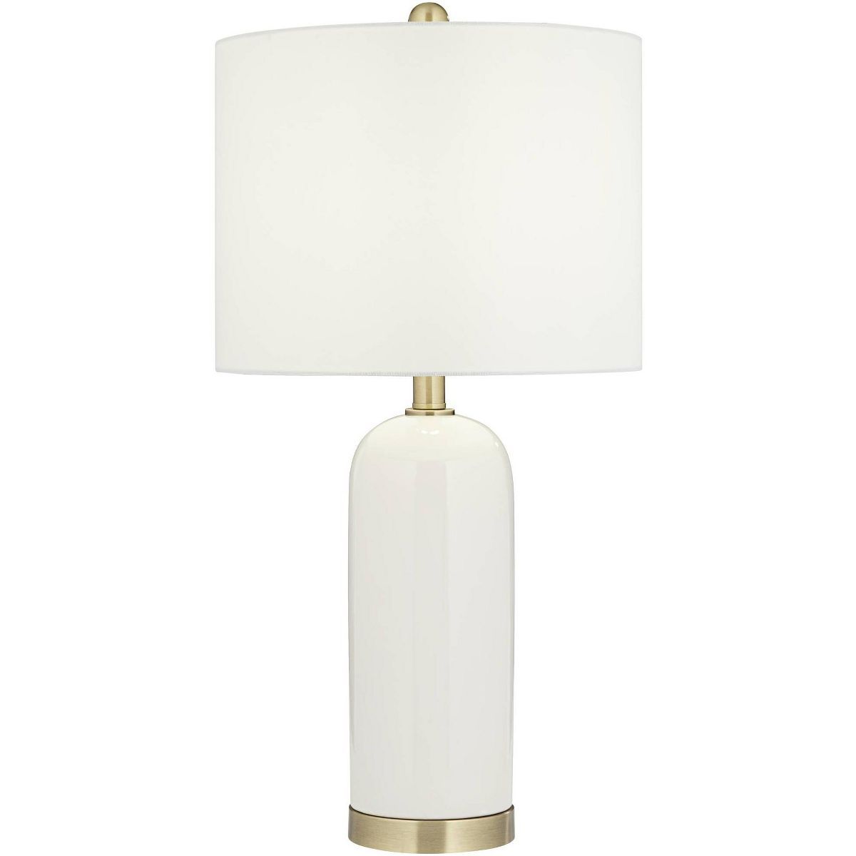 360 Lighting 26" High Mid Century Modern Coastal Luxury Table Lamp White Gold Ceramic Metal Singl... | Target