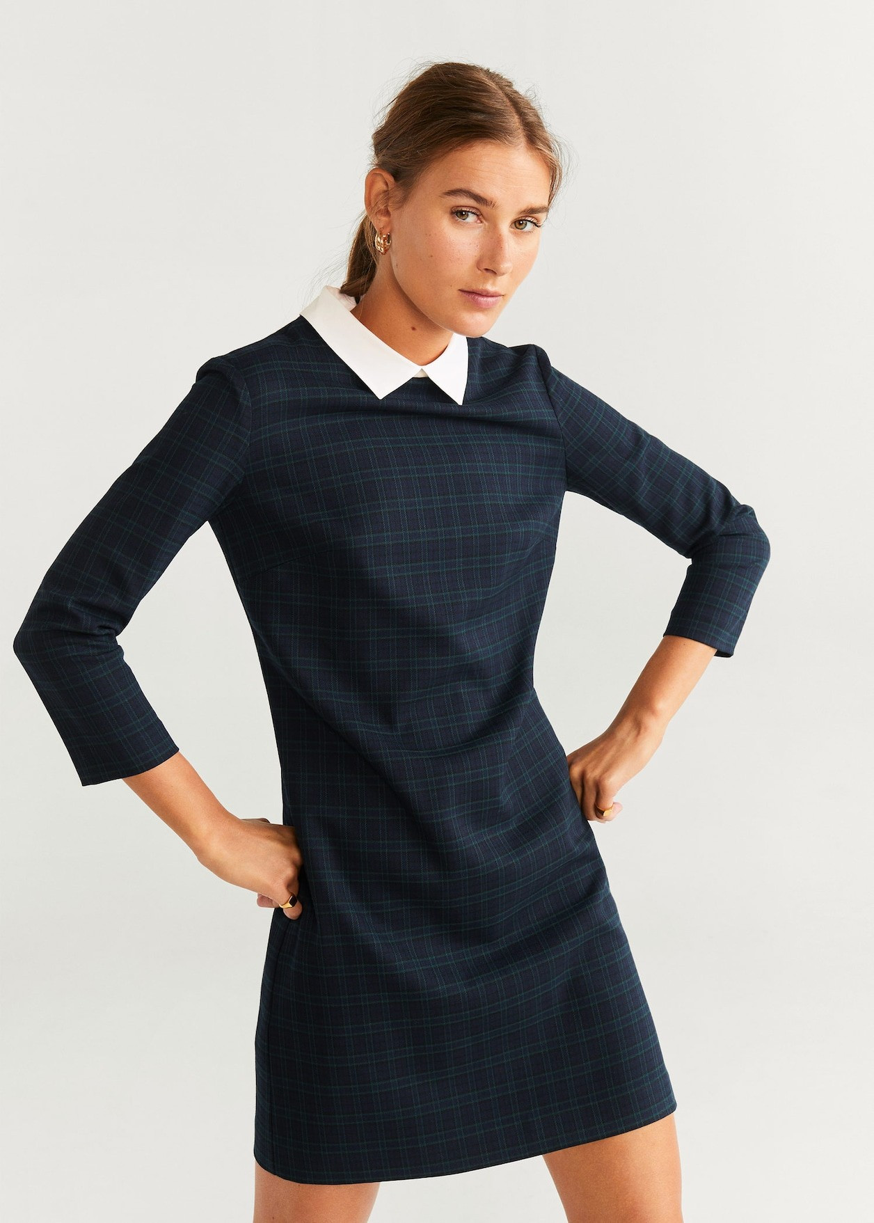 Check short dress | MANGO (US)
