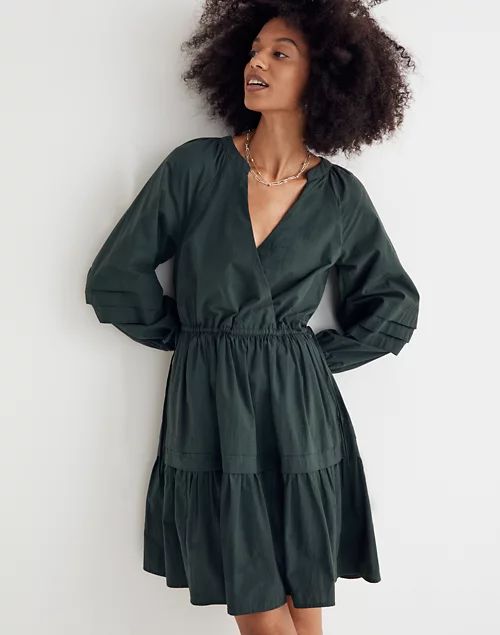 Crinkle Poplin Wrap Mini Dress | Madewell