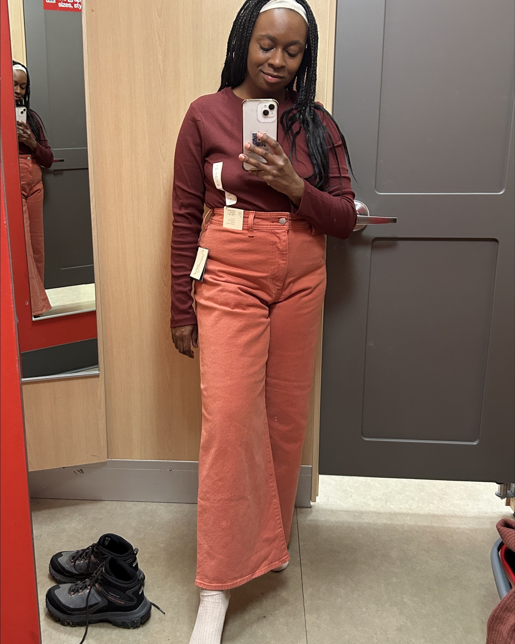 i saw these bright colored pants and knew it was worth a fitting room try-on sesh 😍 slid these wide leg denim pants on and said “oh yeah, add to cart” 😅🥹 check out my video post for more details #targetfinds #fittingroom #lookoftheday #tryonhaul

#LTKStyleTip #LTKFindsUnder50 #LTKPetite