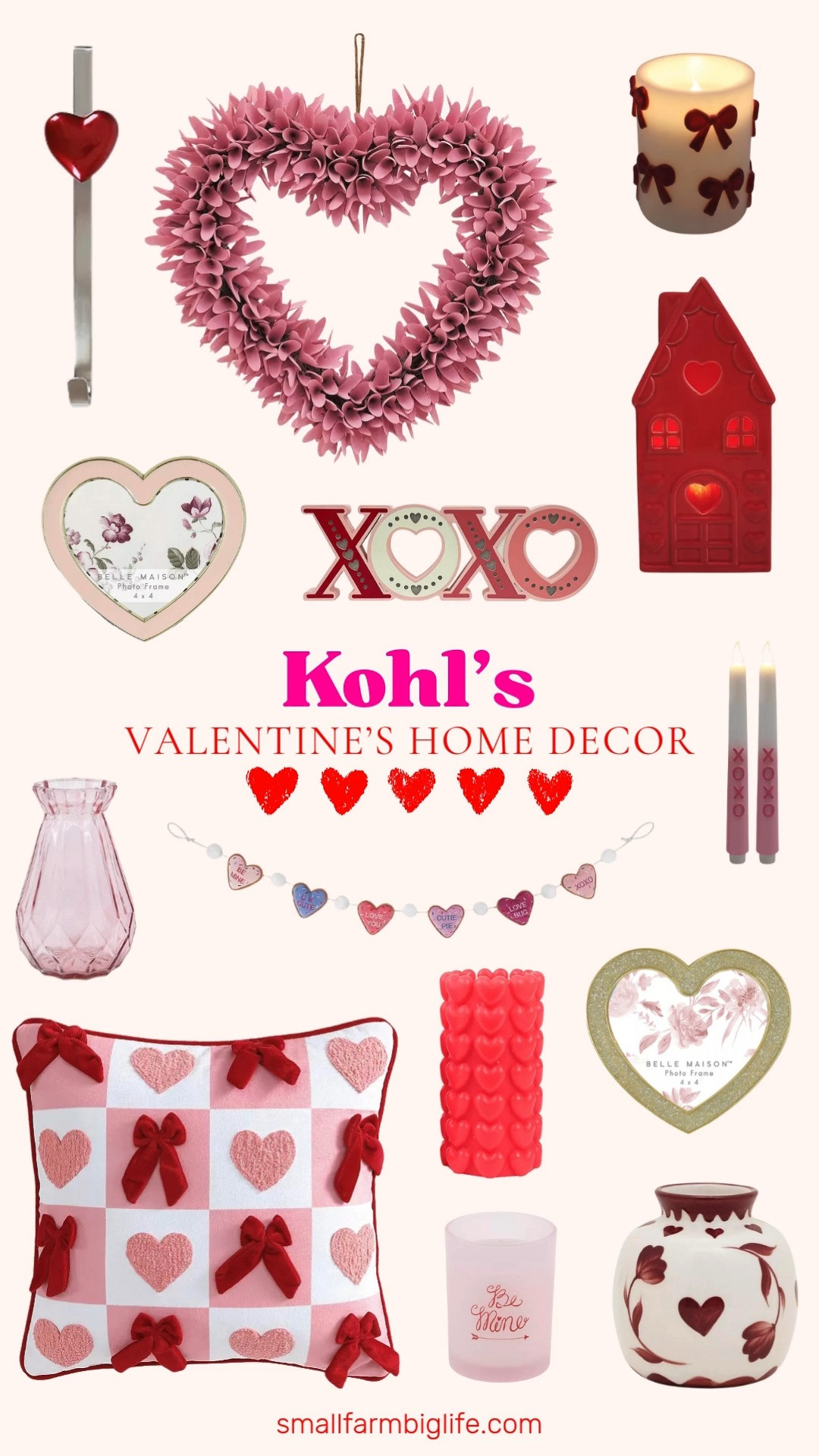 Adding a little love to every corner 💕 Kohl’s Valentine’s home decor is full of cozy, heart shaped details! From wreaths and candles to sweet accents that make your space feel warm and festive all season long. Perfect for simple seasonal styling that still feels elevated. 

 #LTKSeasonal #LTKHome #LTKSaleAlert
