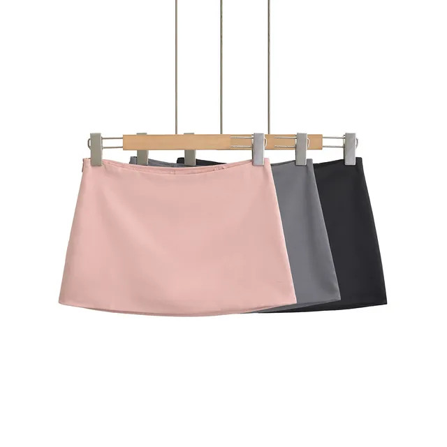 Asiris - Low Rise Plain Satin Mini Pencil Skirt | YesStyle.com