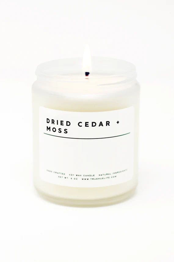 Dried Cedar + Moss, Soy Wax Candle, 8 oz | Etsy (CAD)