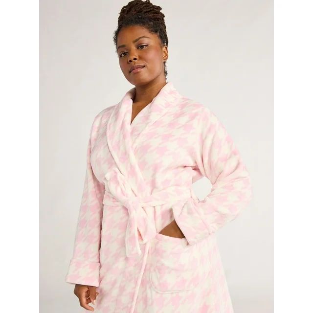 Joyspun Women's Houndstooth Robe | Walmart (US)