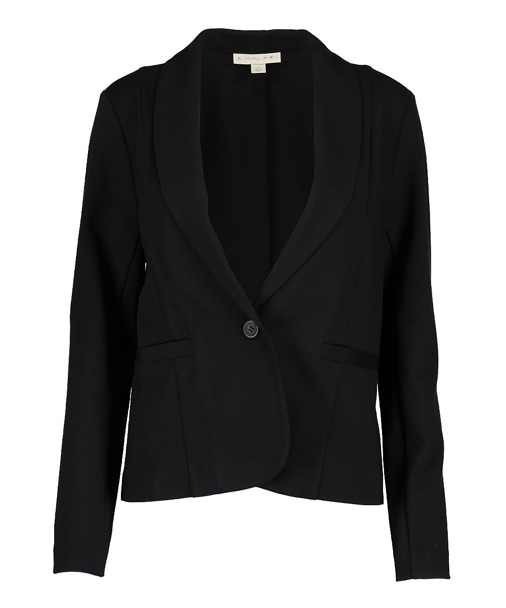 Emaline Women's Blazers BLACK - Black Blazer - Women | Zulily