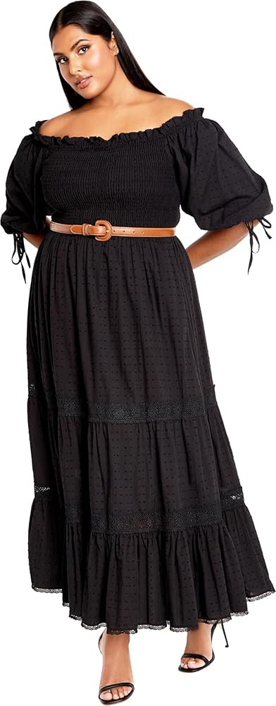 City Chic Women's Plus Size Love Shirred Dress | Amazon (US)