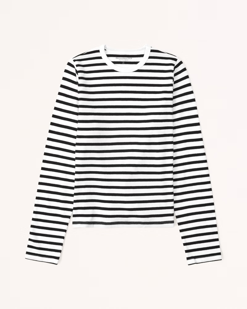 Essential Long-Sleeve Skimming Tee | Abercrombie & Fitch (US)