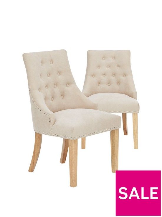 Pair of Warwick Fabric Dining Chairs | Very (UK)