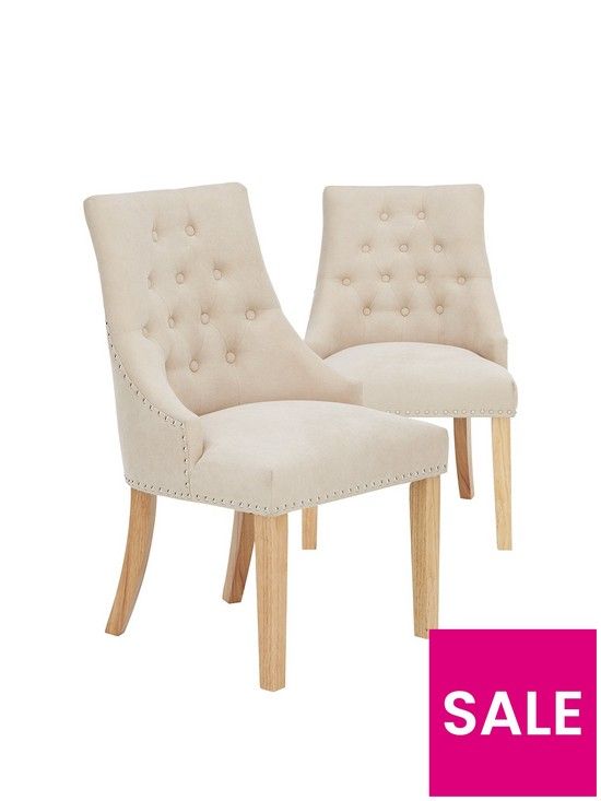 Pair of Warwick Fabric Dining Chairs | Very (UK)