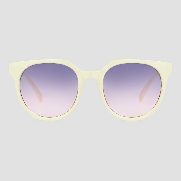 Women's Angular Square Sunglasses - Universal Thread™ Cream | Target