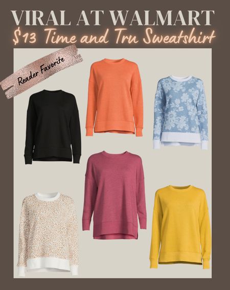 Our favorite viral $13 Walmart Sweatshirts are back with new colors this season. I’m also tagging some of my fave items to pair with it. #walmartpartner #walmartfashion #walmart 

#LTKunder50 #LTKSeasonal #LTKfit