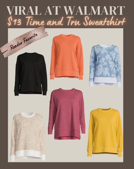 Our favorite viral $13 Walmart Sweatshirts are back with new colors this season. I’m also tagging some of my fave items to pair with it. #walmartpartner #walmartfashion #walmart 

#LTKunder50 #LTKSeasonal #LTKfit