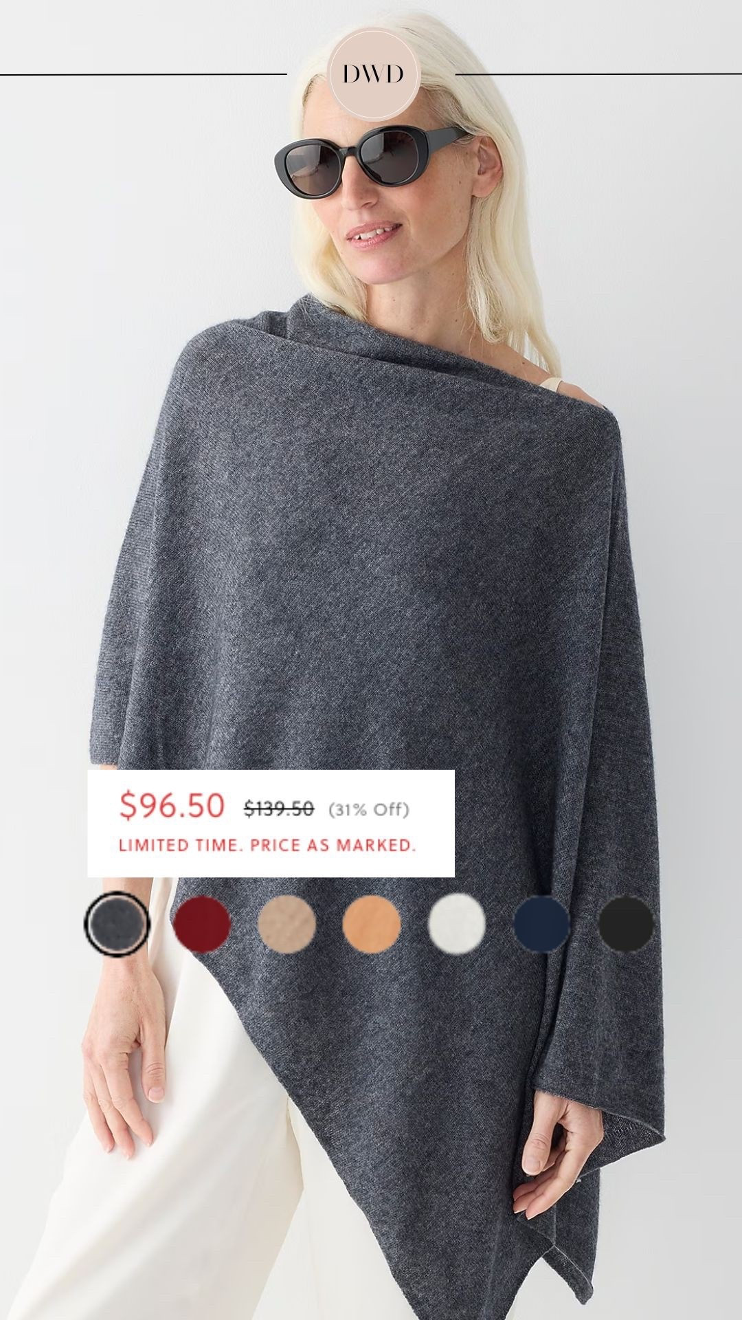 I hadddd to share this with you because the wool + cashmere poncho at J.Crew is a phenomenal investment piece and now 31% off! 👏🏻 

#LTKWorkwear #LTKFindsUnder100 #LTKSeasonal