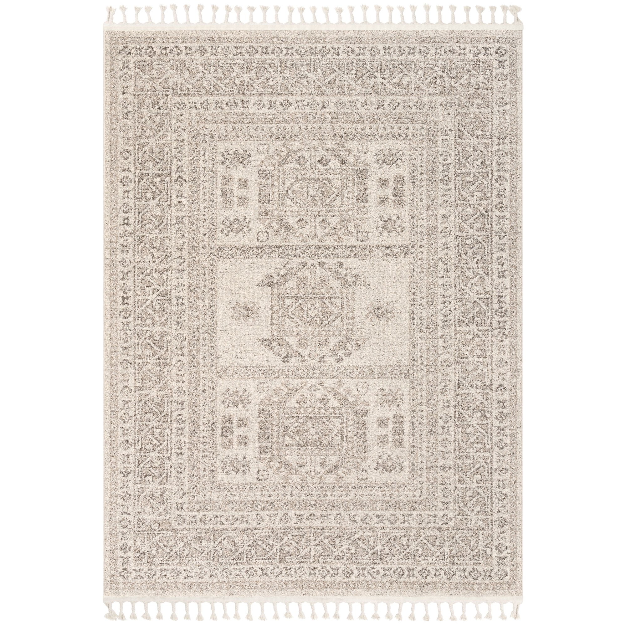 Well Woven Loop-De-Loop Carina Tribal Beige 5'3" x 7'3" Flat-Weave Area Rug | Walmart (US)