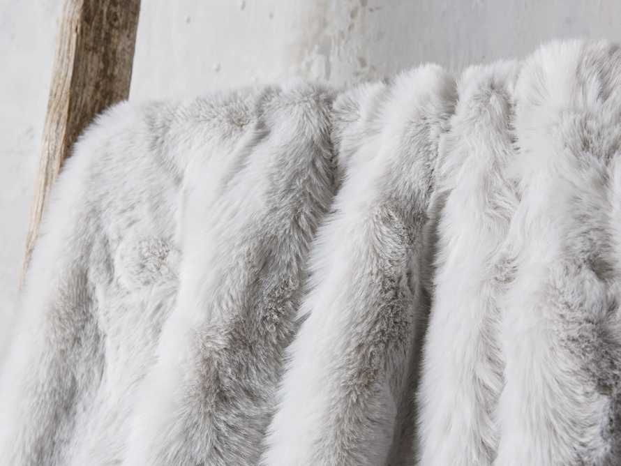 Faux Fur Throw in Light Grey | Arhaus | Arhaus