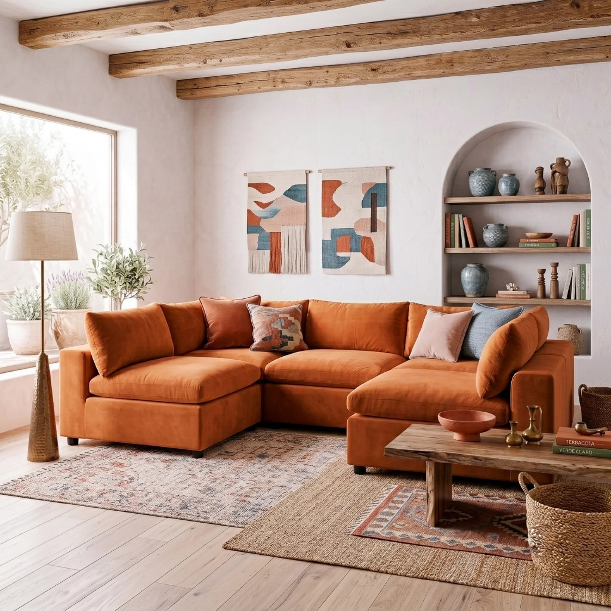 Mississippi 6 - Piece Velvet Upholstered Modular Sectional Sofa | Wayfair North America