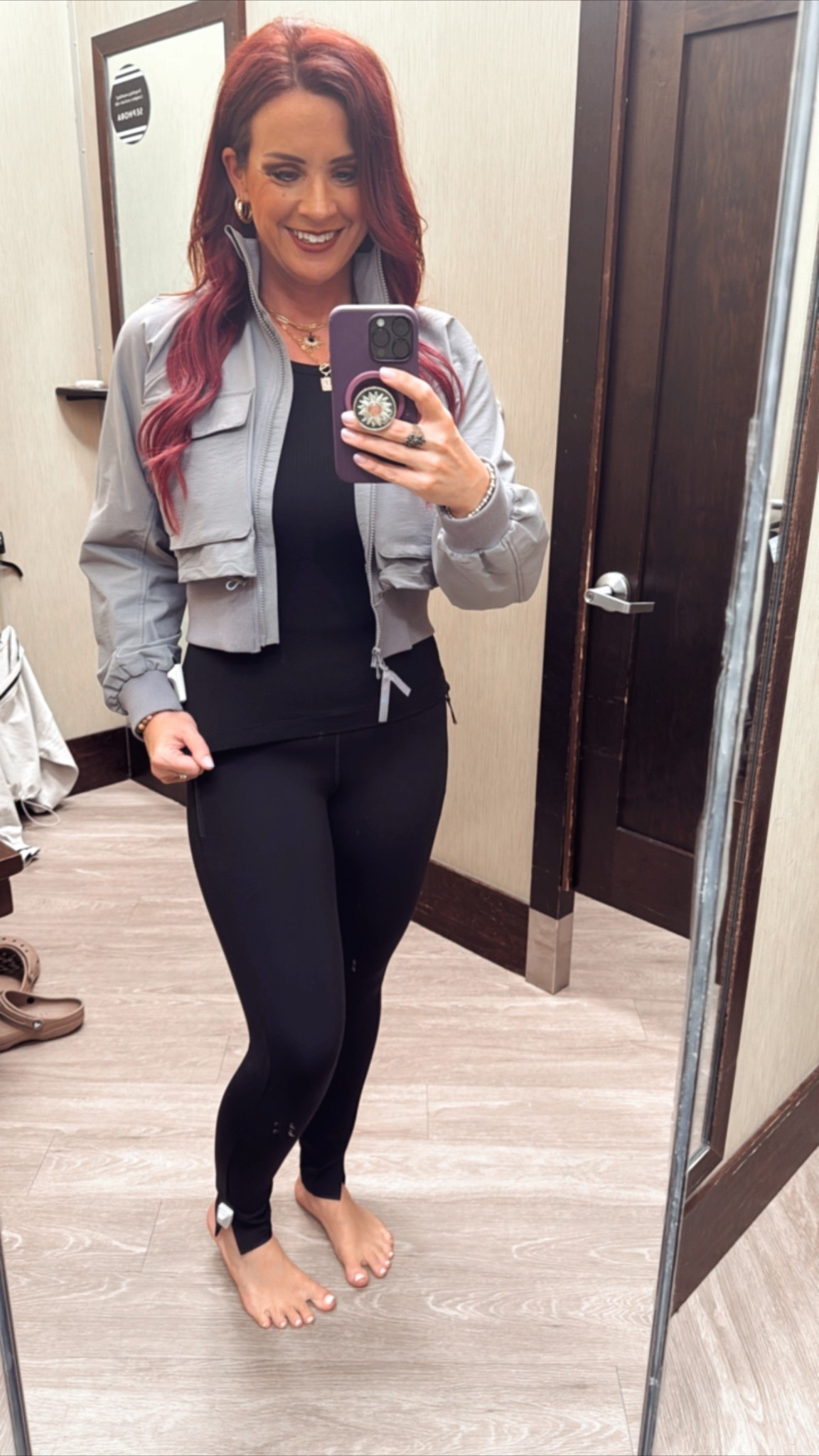 Kohl’s FLX utility jacket with compression leggings with zippers 

#LTKActive