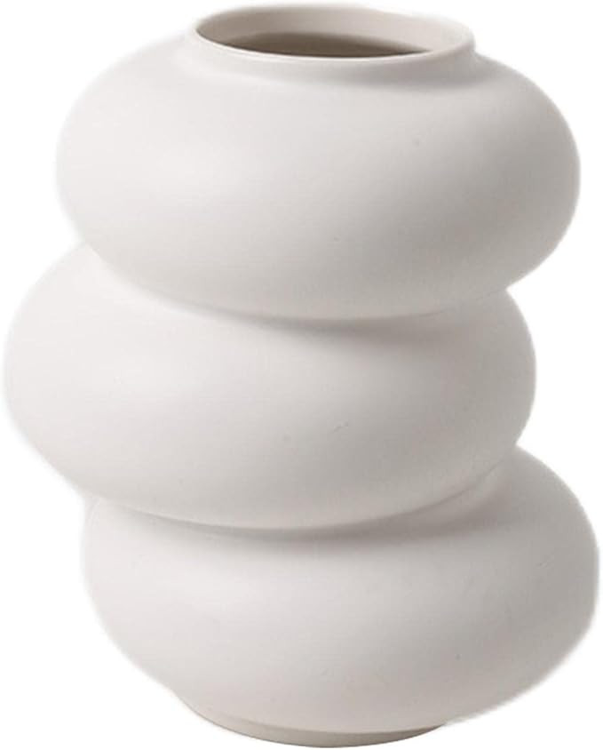 Nordic Flower Vase, Ceramic Flower Pot Ornament for Home Decoration, 16x14.5x19cm | Amazon (US)