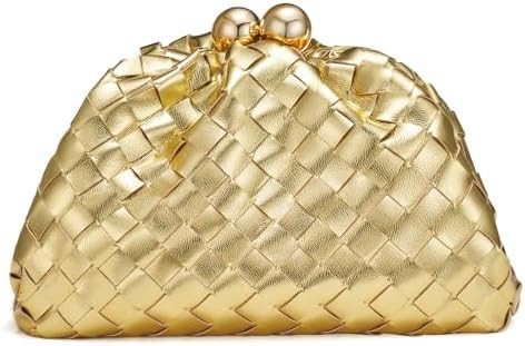 CHUNLI Dressy Woven Clutch Purses for Women Evening Wedding Formal Occasion,Dumpling Crossbody Sh... | Amazon (US)