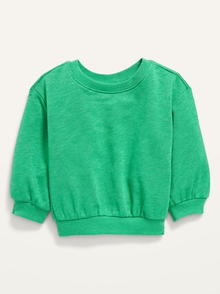 Unisex Solid Drop-Shoulder French Terry Sweatshirt for Baby | Old Navy (US)