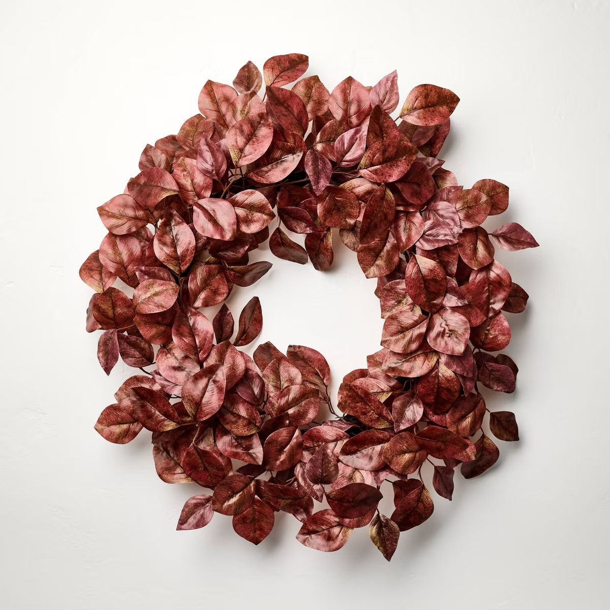 26" Faux Rusted Beech Leaf Fall Wreath - Hearth & Hand™ with Magnolia | Target