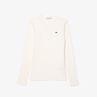 Women's Long Sleeve Ribbed Cotton T-Shirt | Lacoste (US)