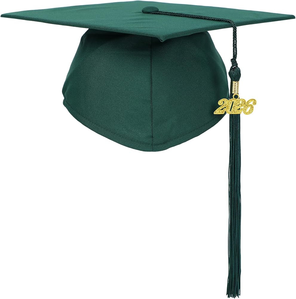 Unisex Adult Matte Graduation Cap with Tassel Year Charm | Amazon (US)